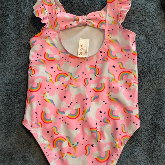 Cute unicorn one piece swimsuit for kids 5T - Picture 3 of 3